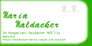 maria maldacker business card